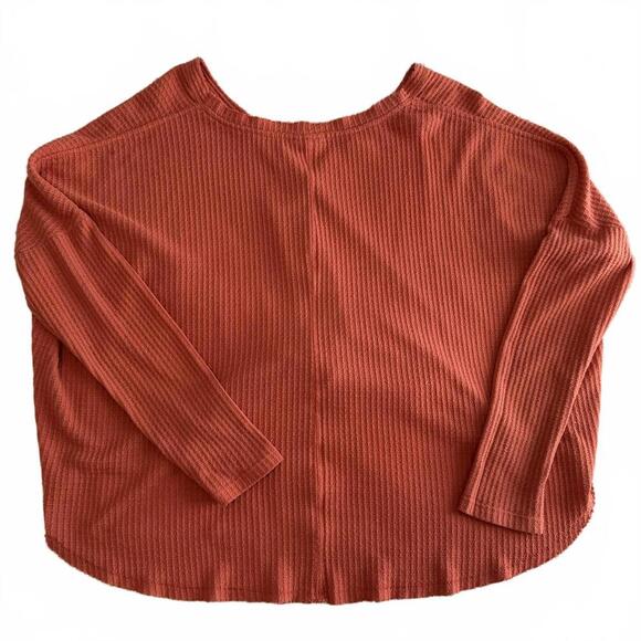 Urban Outfitters Out From Under Oversized Button-Up Thermal Cardigan Orange - L - Picture 3 of 4